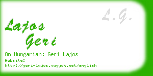 lajos geri business card